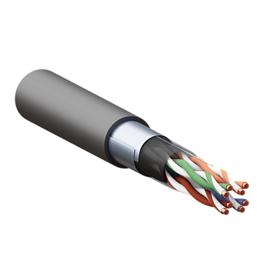 Кабель витая пара TERACOM Cat.5E F/UTP 4 пары solid внешний оболочка LDPE цвет черный (упак. 305м)