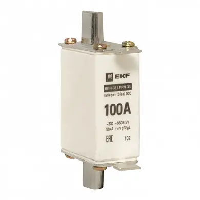 Плавкая вставка ППН-33 100/100А габарит 00С EKF PROxima