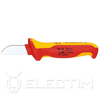 Нож для кабеля VDE 1000V, L-190 мм, 2-комп. рукоятка (KNIPEX)
