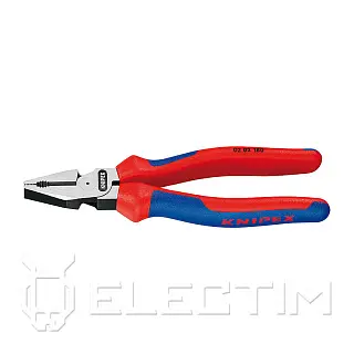 Плоскогубцы комбинированные особой мощности, L-180 мм, чёрные, 2-комп. рукоятки (KNIPEX)