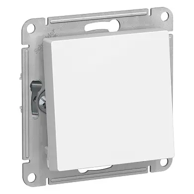 1-клавишный переключатель, сх.6, 10АХ, механизм, Белый