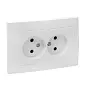 Валенсия розетка 2-местная б/з 10А белая с защ. штор. EKF PROxima
