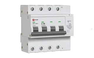 Дифференциальный автомат АД-4 50А/100мА (хар. C, AC, электронный) 6кА EKF PROxima