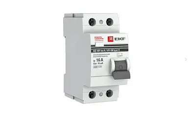 Устройство Защитного Отключения ВД-100 2P 16А/10мА (эл-мех, тип А) EKF PROxima