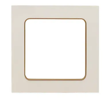 Стокгольм Рамка 1-местная белая с линией цвета шампань EKF PROxima