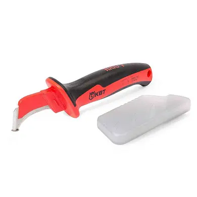 Нож монтерский диэлектрический с малой "пяткой" и частично изолированным лезвием НМИ-01А (КВТ)