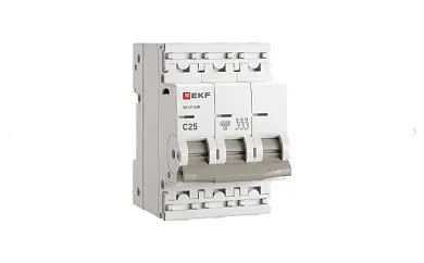 Автоматический выключатель ВА 47-63N 3P 25А (C) 4,5 кА PROXIMA EKF