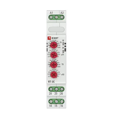 Реле времени (2 регулир. порога времени 2 исп. конт.) RT-2C EKF PROxima