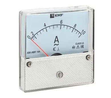 AMA-801 аналоговый на панель (80х80) круглый вырез 10А прямое подключение EKF