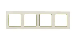 Стокгольм Рамка 4-местная белая с линией цвета зеленый EKF PROxima