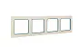 Стокгольм Рамка 4-местная белая с линией цвета синий EKF PROxima