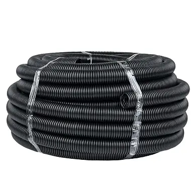 Труба гофр. ПНД с протяжкой d63 мм (15 м) черная EKF-Plast