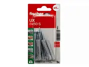 Дюбель универсальный UX 8x50 S с шурупом с шестигр. гол. ( 5шт упак.) Fischer