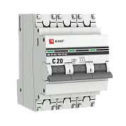 Автоматический выключатель 3P 20А (C) 4,5kA ВА 47-63 EKF PROxima