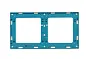 Стокгольм Рамка 2-местная белая с линией цвета синий EKF PROxima