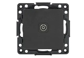 Стокгольм Механизм Розетки TV 1-местной оконечной 10дБ-240МГц черный EKF