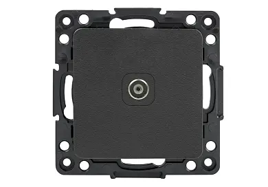 Стокгольм Механизм Розетки TV 1-местной оконечной 10дБ-240МГц черный EKF