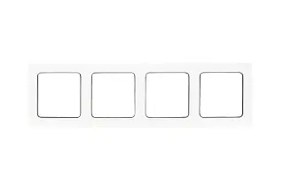 Стокгольм Рамка 4-местная белая с линией цвета черный EKF PROxima