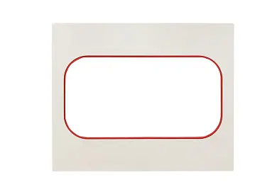 Стокгольм Рамка для розетки 2-местная белая с линией цвета красный EKF PROxima