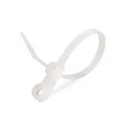 Стяжки нейлоновые КСО нейлоновые с отверстием под винт (бел) (100шт) (Fortisflex)