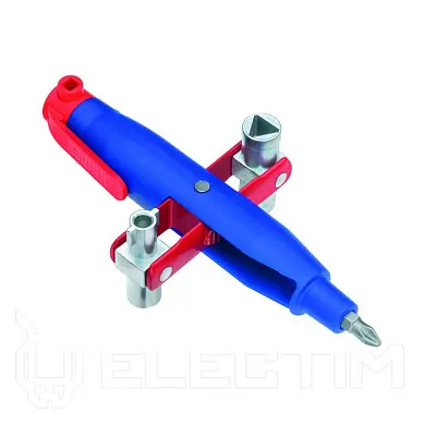 Ключ штифтовый для стандартных шкафов и систем запирания, битодержатель 1/4" (KNIPEX)