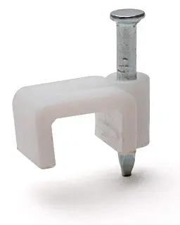 Скобы пластиковые с гвоздем для плоских проводов СПП (Fortisflex)