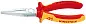 Длинногубцы VDE 1000V, плоские рифлённые губки 46.5 мм, L-160 мм, хром.,  SB (KNIPEX)