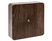 Коробка разветвительная КМР-030-032кг (100х100х28) с клеммником тёмное дерево EKF PROxima