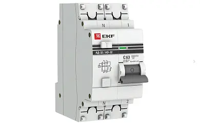 АД-32 1P+N 63А (С) 300мА тип (АС) эл. 4,5кА EKF PROxima