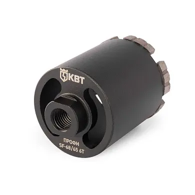 новинка Коронки алмазные Ø 68, 72 мм с 6 зубцами и верхним пылеудалением (КВТ)