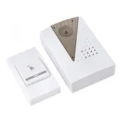 Звонок беспр. на батарейках 004 (бел.-сер. 36 мелод. с индик. 2х1,5В АA дист. 80м.) EKF Basic