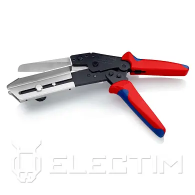 Ножницы для  пластмассы и кабель-каналов до 4мм, нож сменный 110 мм, L-275 мм, чёрные, 2-комп. рукоя