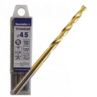 Сверло по металлу 4.5мм титан 10шт