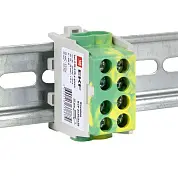 Клемма распределительная КСР с двойным винтом 2x35/2x25 желто-зеленая EKF PROxima