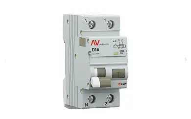 Дифференциальный автомат DVA-10 1P+N 16А (D) 30мА (AC) 10кА EKF AVERES