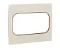 Стокгольм Рамка для розетки 2-местная белая с линией цвета шампань EKF PROxima