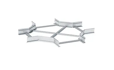 Ответвитель крестовой лестничный усиленный 100х400 мм (2 мм) HDZ EKF