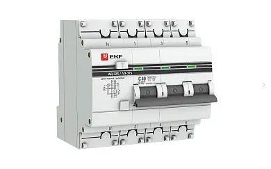 АД-32 3P+N (S) 40А (С) 300мА тип (АС) эл. 4,5кА EKF PROxima