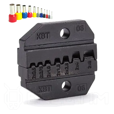 Матрица МПК-06 для обжима двойных втулочных наконечников сечением 2х0.5-2х6 мм (КВТ)