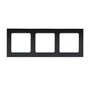 Стокгольм Рамка 3-местная металлическая черная EKF PROxima
