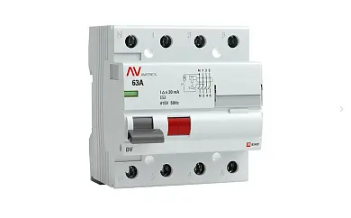 Устройство защитного отключения DV 4P 63А/ 30мА (AC) EKF AVERES