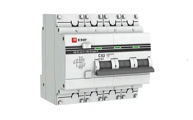 АД-32 3P+N 63А (С) 30мА тип (А) эл. 4,5кА EKF PROxima