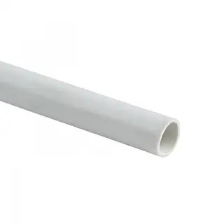 Труба гладкая ПВХ жесткая d20 мм (2 м) (50 м/уп) белая EKF-Plast
