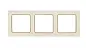 Стокгольм Рамка 3-местная белая с линией цвета шампань EKF PROxima