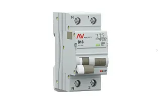 Дифференциальный автомат DVA-10 1P+N 13А (B) 100мА (A) 10кА EKF AVERES