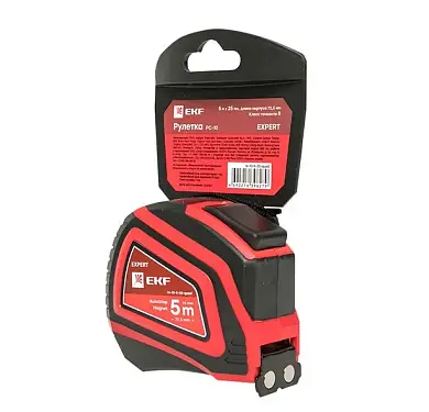 Рулетка измерительная РС-10 (5 м х 25 мм) Autostop Магнит EKF Expert