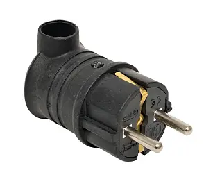 Вилка угловая каучуковая 230В 2P+PE 16A IP44 EKF PRO