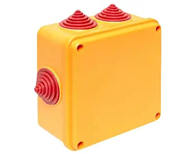Коробка огнестойкая 100х100х50мм IP55, 3 двойных клеммника 1,5-10 мм2 EKF
