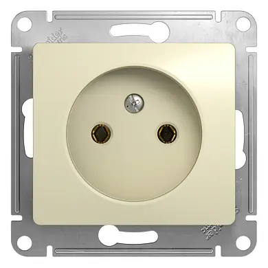 Розетка без заземления, 16А, механизм, БЕЖЕВЫЙ
