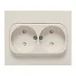Стокгольм Розетка 2-местная б/з 10А белая с защ. штор. EKF PROxima
